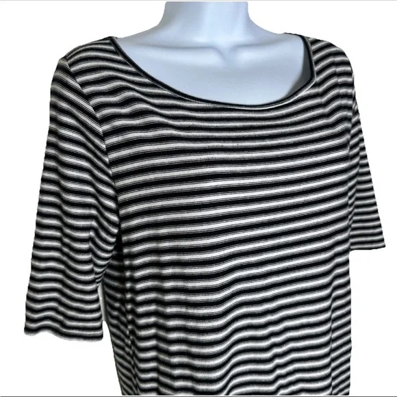 Free People Women’s Frenchie T-Shirt Dress Medium Half Sleeve Striped Cut Out - Picture 5 of 13